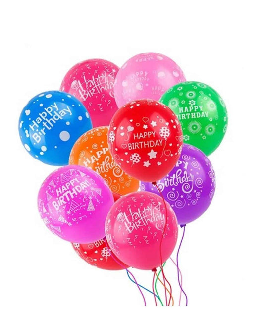 Metallic Happy Birthday Multi Colors Balloon