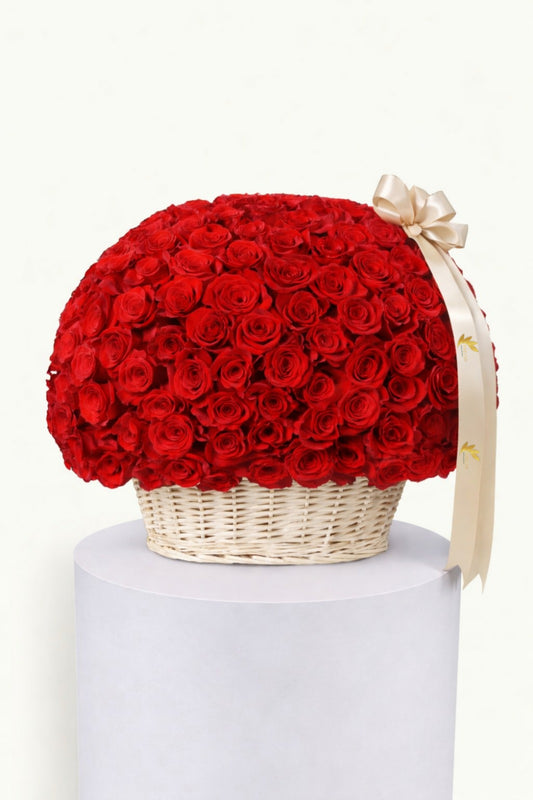 365 Red Roses in Basket