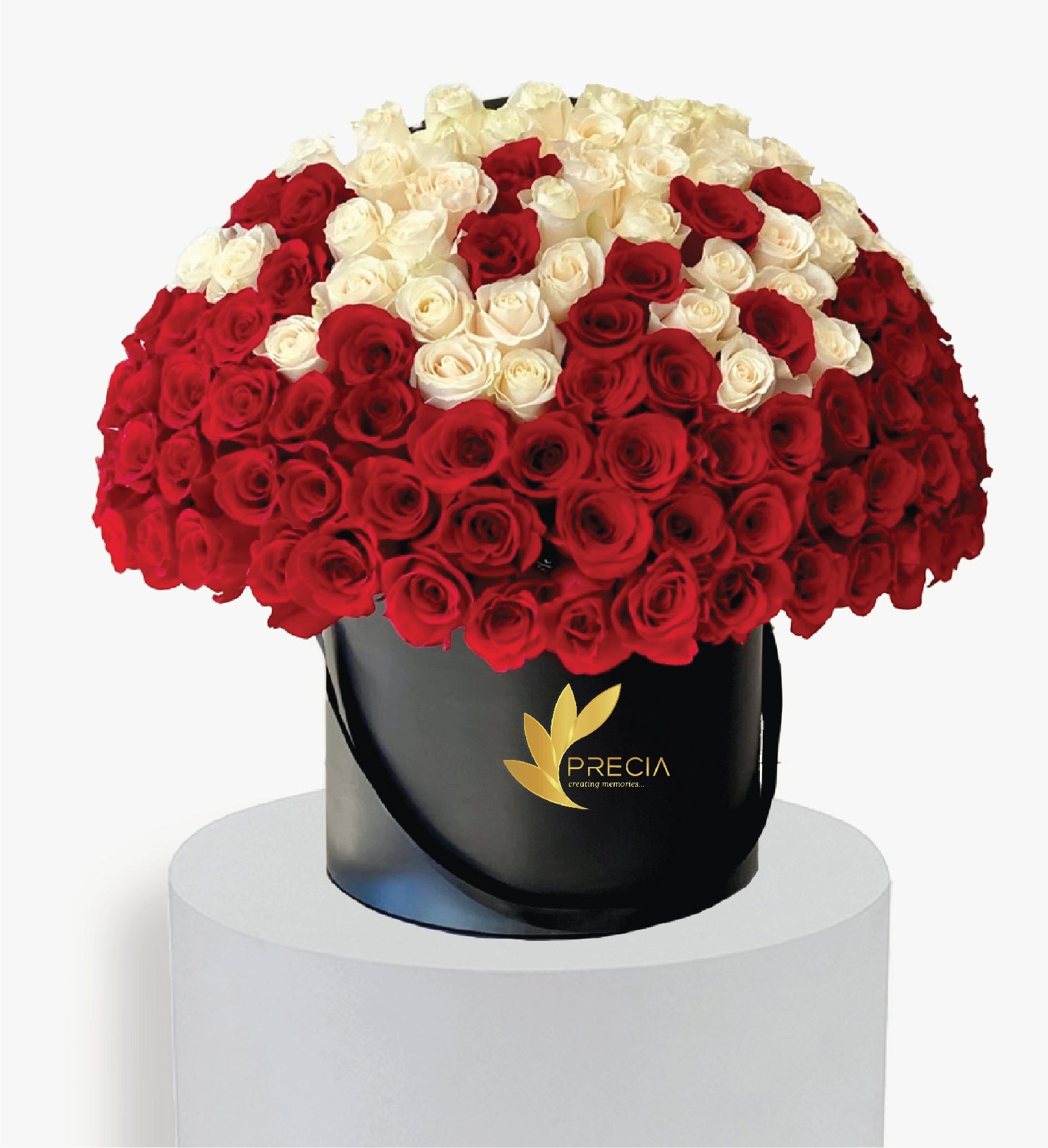 Signature Red and White Ombre Roses