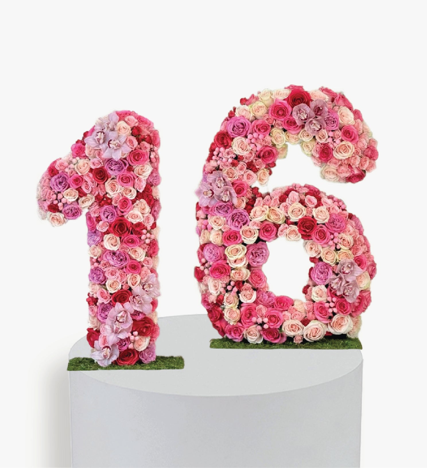 Sweet 16 Standing Letters Flowers