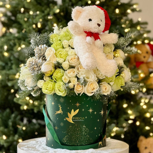Teddy and his Christmas Blooms