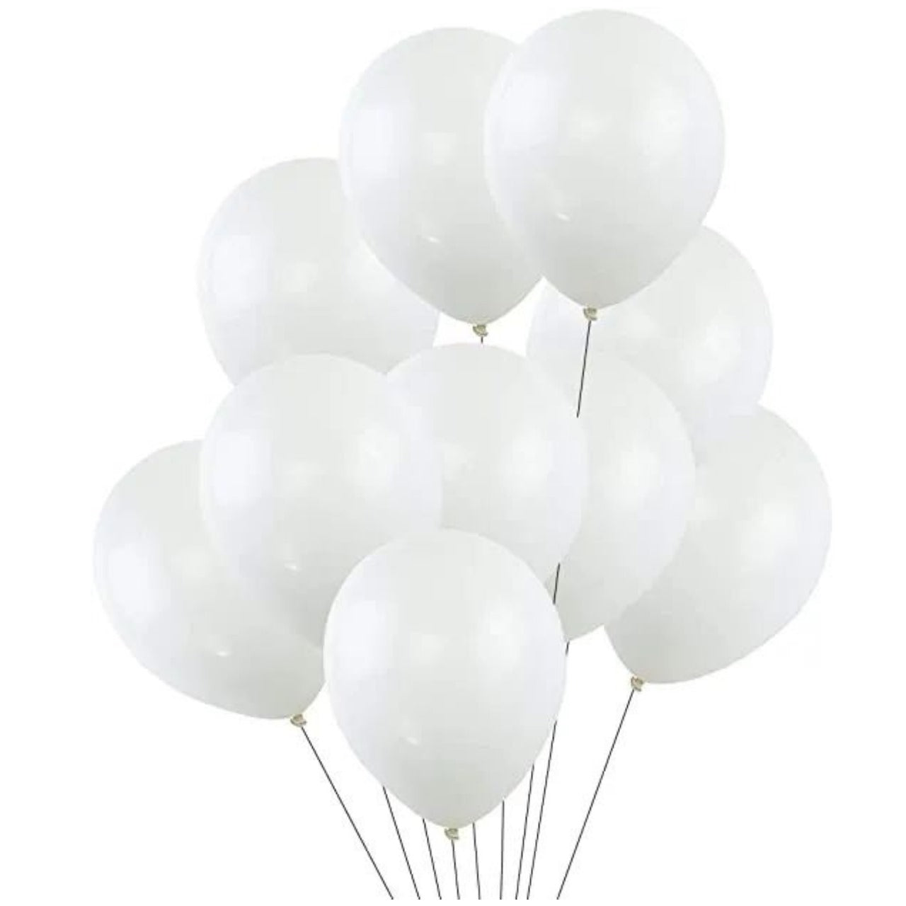 Metallic White Balloon