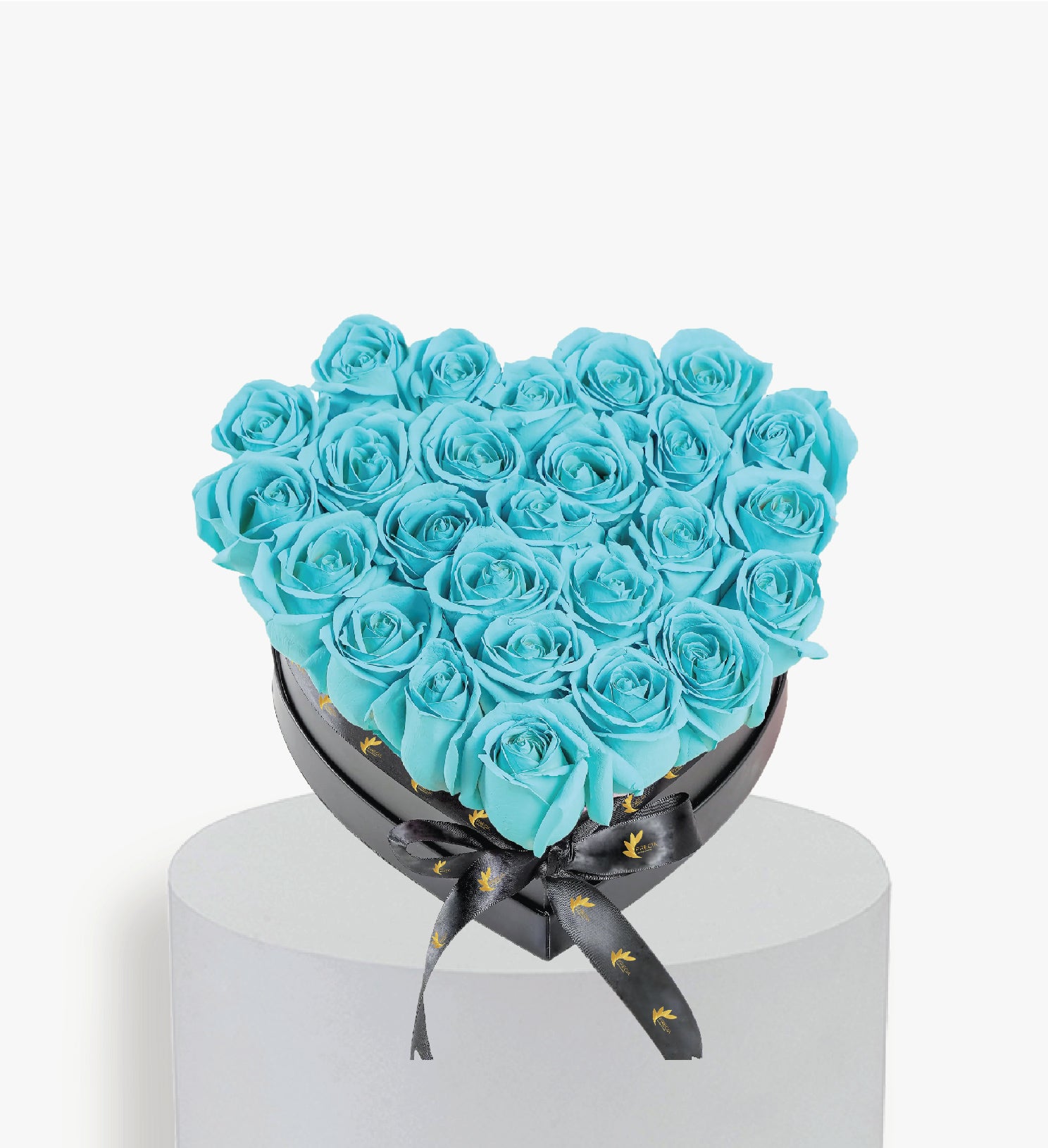 Tiffany Blue Roses in Heart Box | Precia Flowers