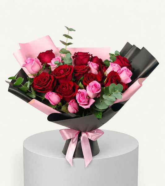 Love Of Pink & Red Roses .