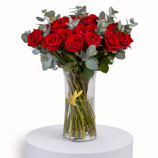 51 Red Roses In Vase