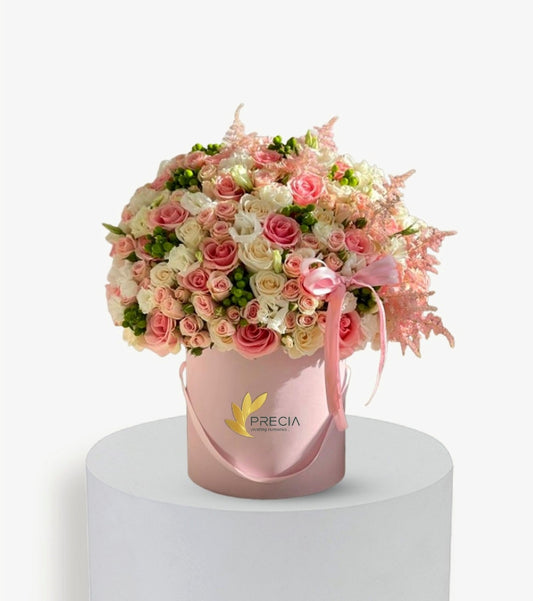 PINK DOLL FLOWER BOX