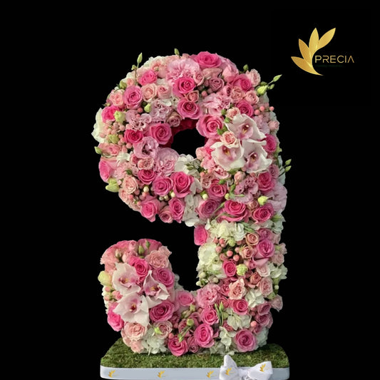 Number 9 Flower Arrangement