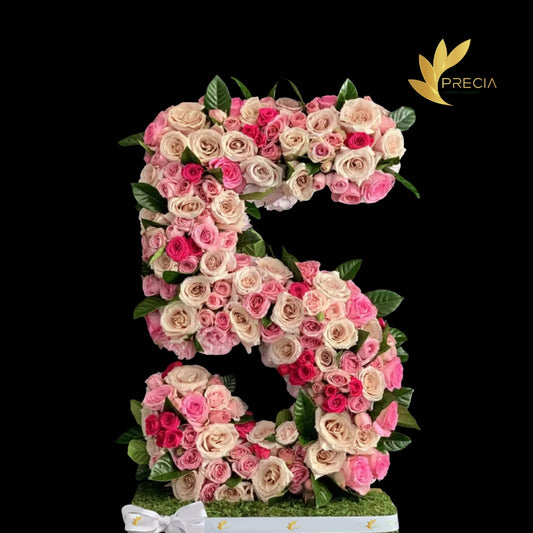 Number 5 Flower Arrangement