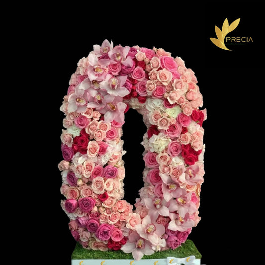 Letter O Flower Arrangement