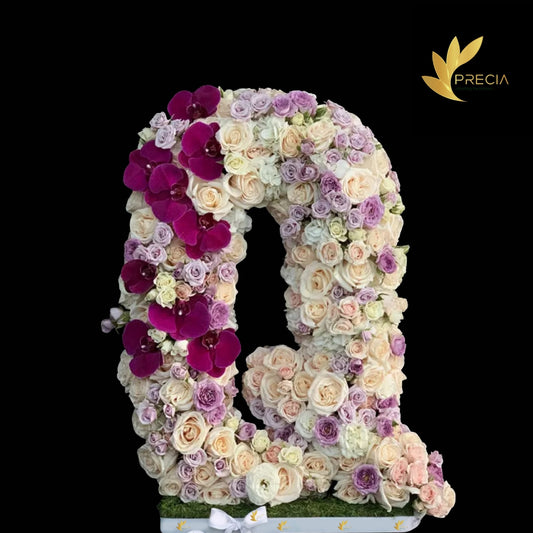 Letter Q Flower Arrangement