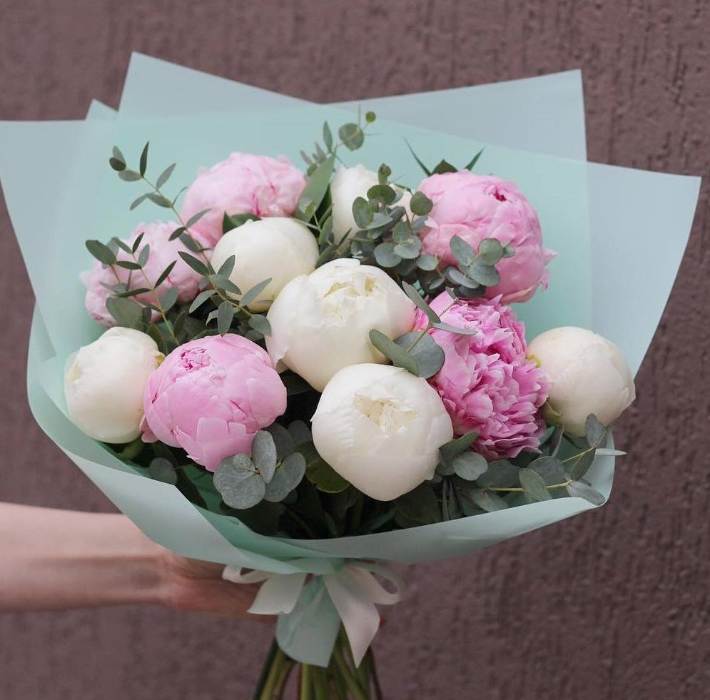 White & Pink Peonies